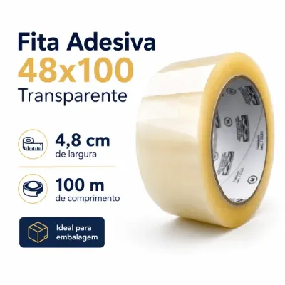 Fita Adesiva Liva 48x100 Transparente Alta Resistencia
